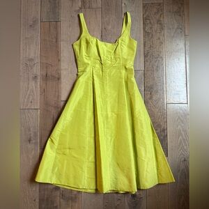 J. Crew Fit and Flare Silk Taffeta Dress